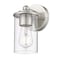 Z-Lite Thayer Vanity, 1-Light, 4.75 In.W x 5.75 In.L x 8.75 In.H, Brushed Nickel/Clear 742-1S-BN - alternate 2